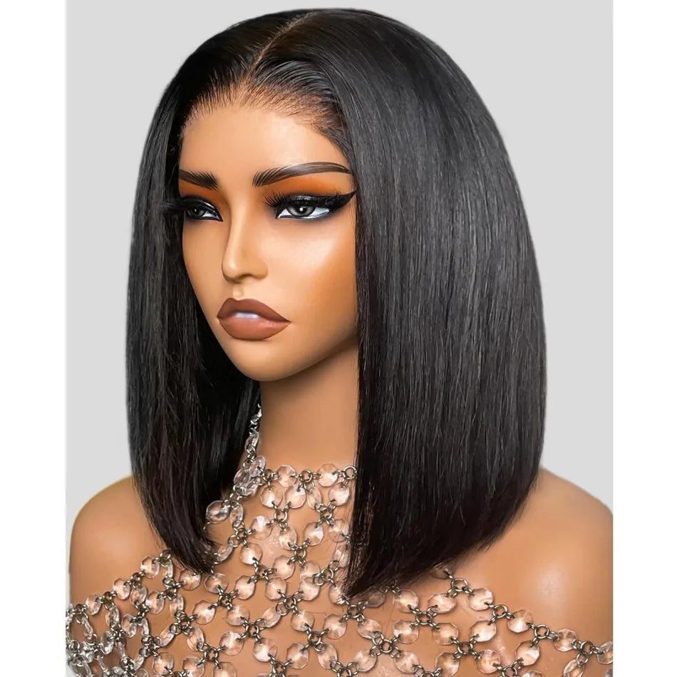 Glueless Bob Wigs Human Hair Pre Plucked Pre Cut P1b/27 5x5 HD Lace Closure Blonde Highlight Ombre Lace Front Human Hair Wigs
